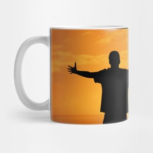 Meeting the sun. Sunrise. Mug